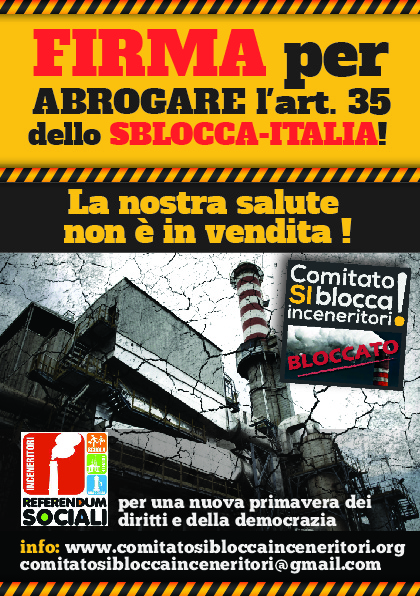 SI BLOCCA INCENERITORI